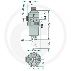 3172473 FILTRU DE ASPIRATIE 2TOLI CU SUPAPA
